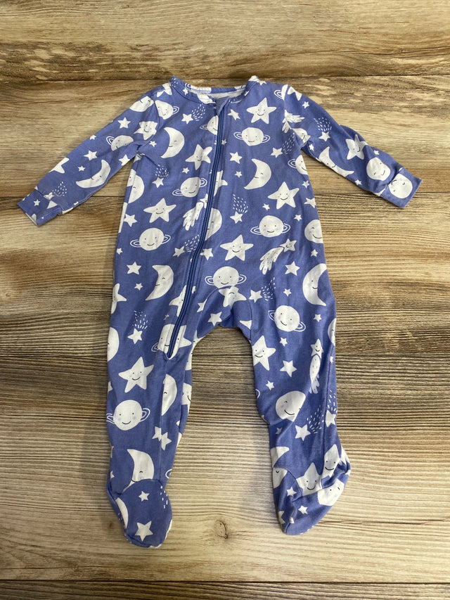 Laughing Llama Moon & Stars Sleeper Blue sz 3m - Me n Mommy To Be