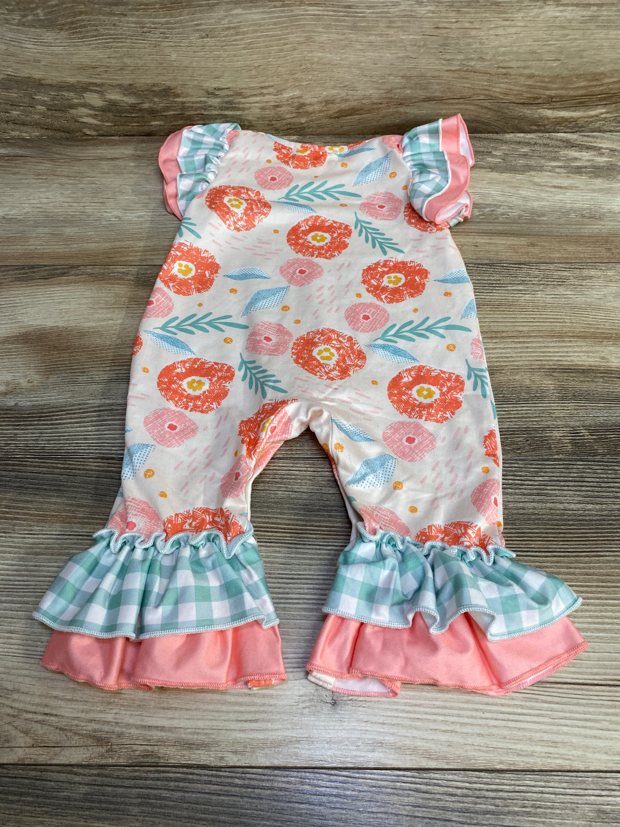 Marie Nicole Floral Romper Cream sz 3-6m