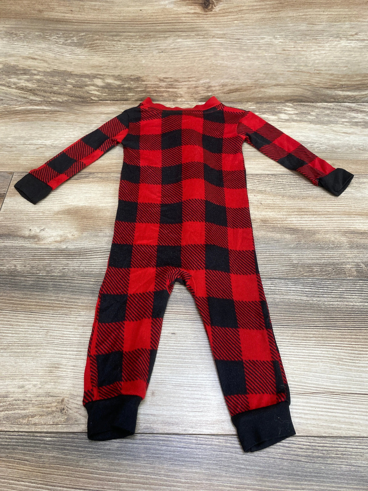 DF By Dearfoams Baby Bear Buffalo Sleeper Red sz 12m