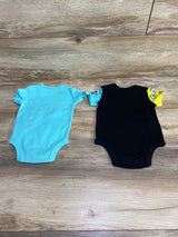 Disney 100 2pk Bodysuits Blue/Black sz 0-3m