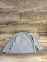 Children's Place Long Sleeve Polo Shirt Grey sz 5T