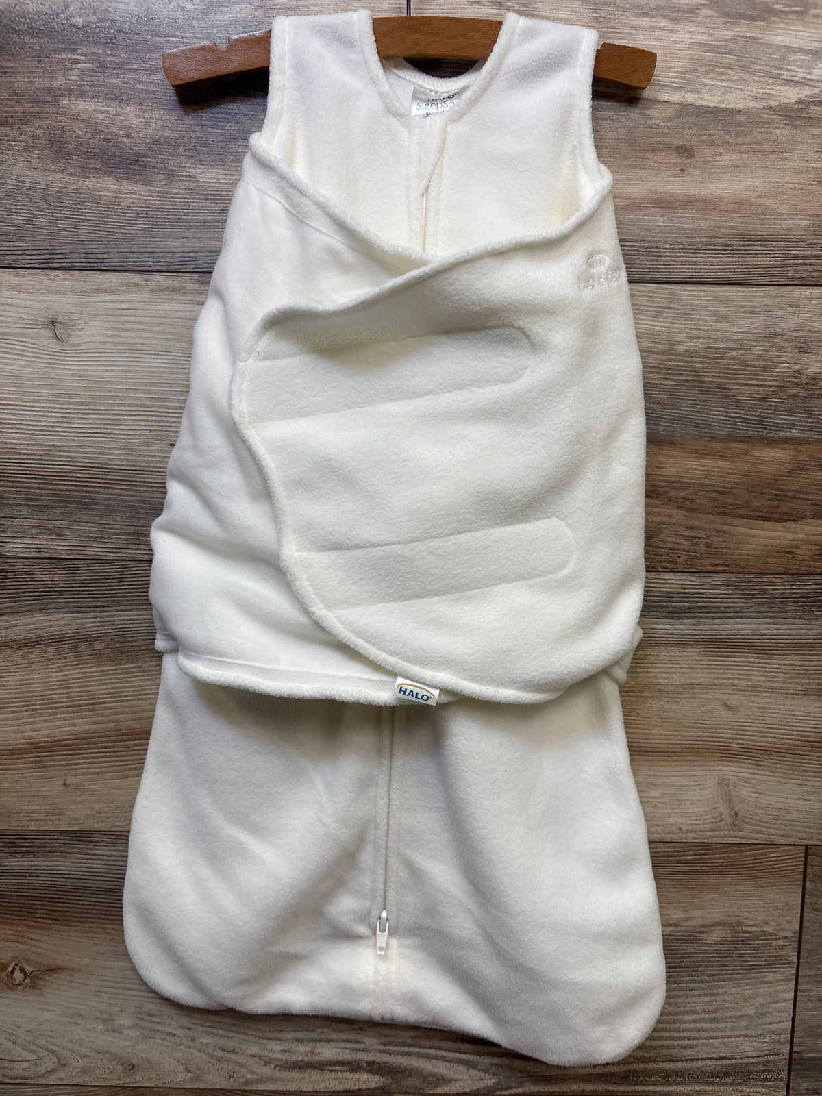 Halo Fleece SleepSack Swaddle Ivory sz S/3-6m