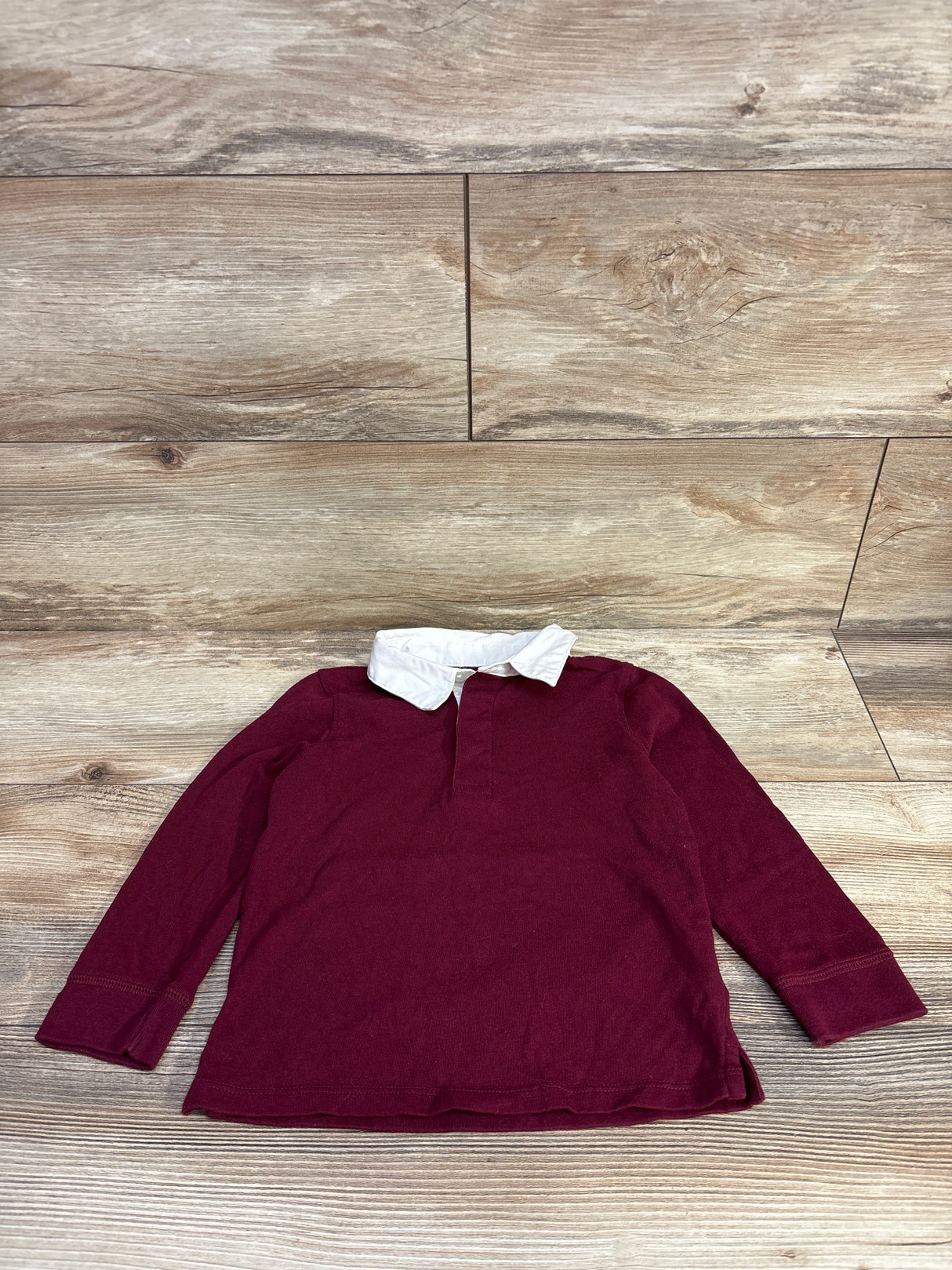 Cat & Jack Rugby Shirt Burgundy sz 3T