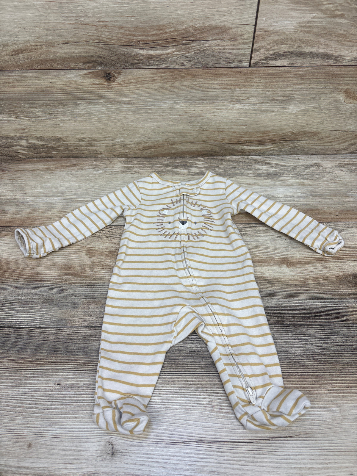 Carter's Striped Lion Sleeper Beige sz 3m