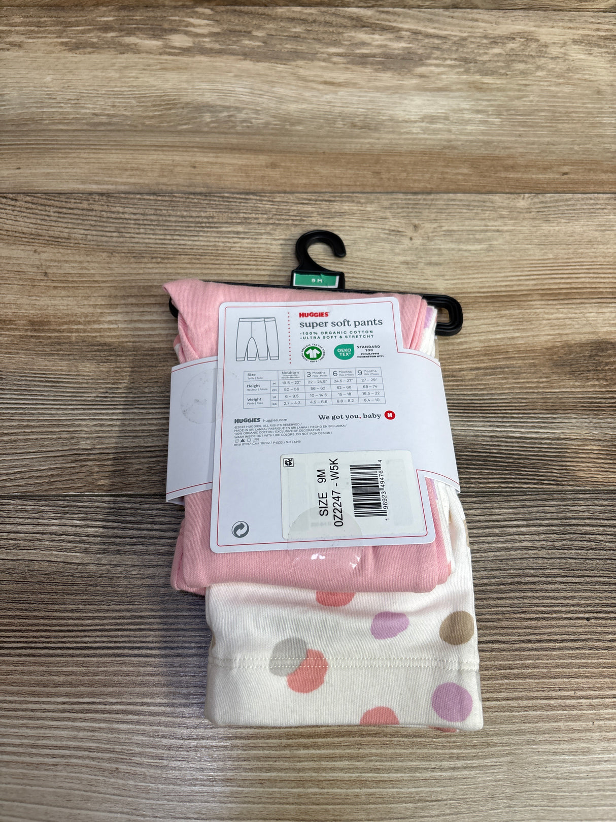 NEW Huggies 2pk Super Soft Pants Pink sz 9m