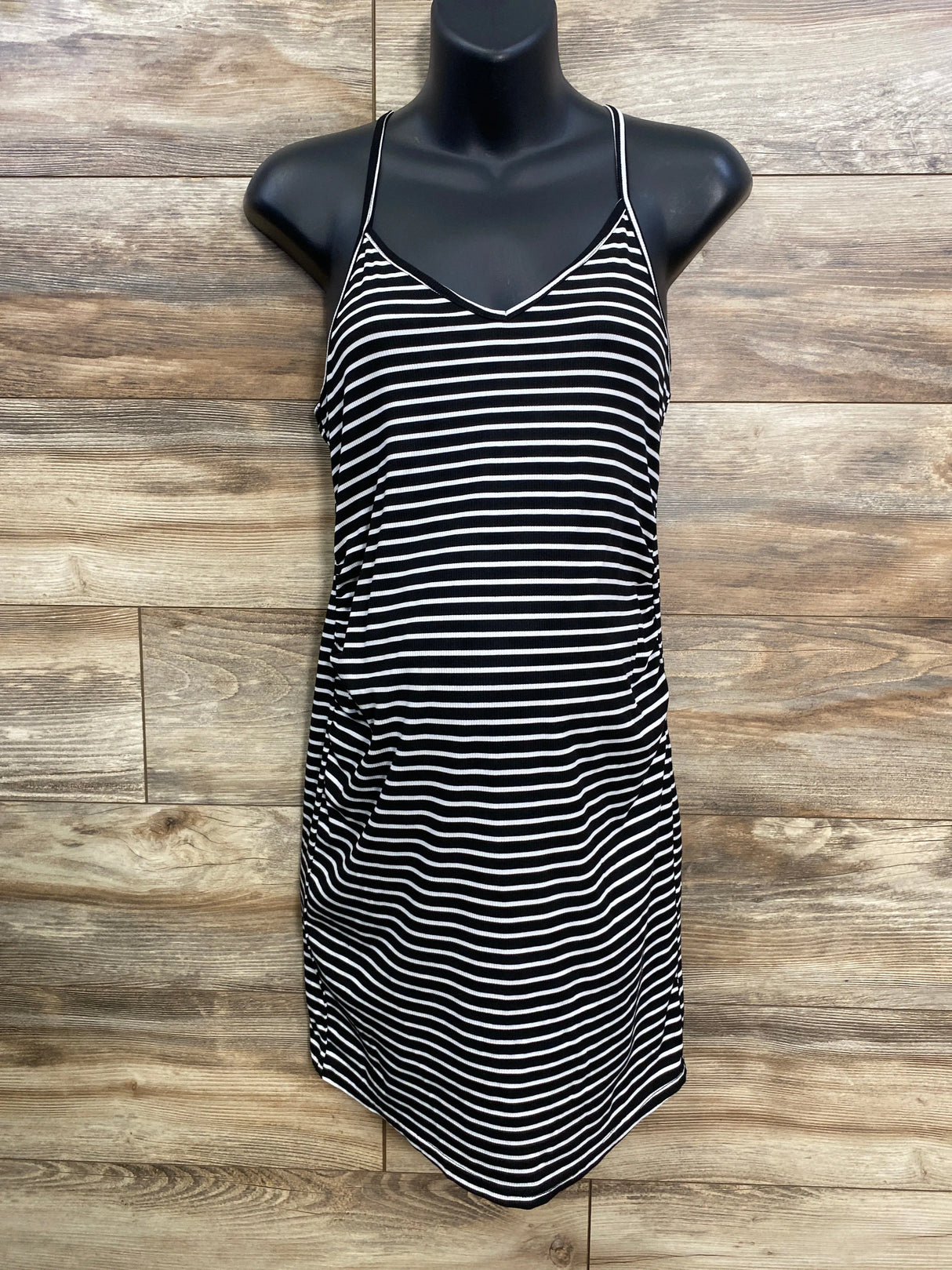 Shein Maternity Striped Cami Dress Black sz Large