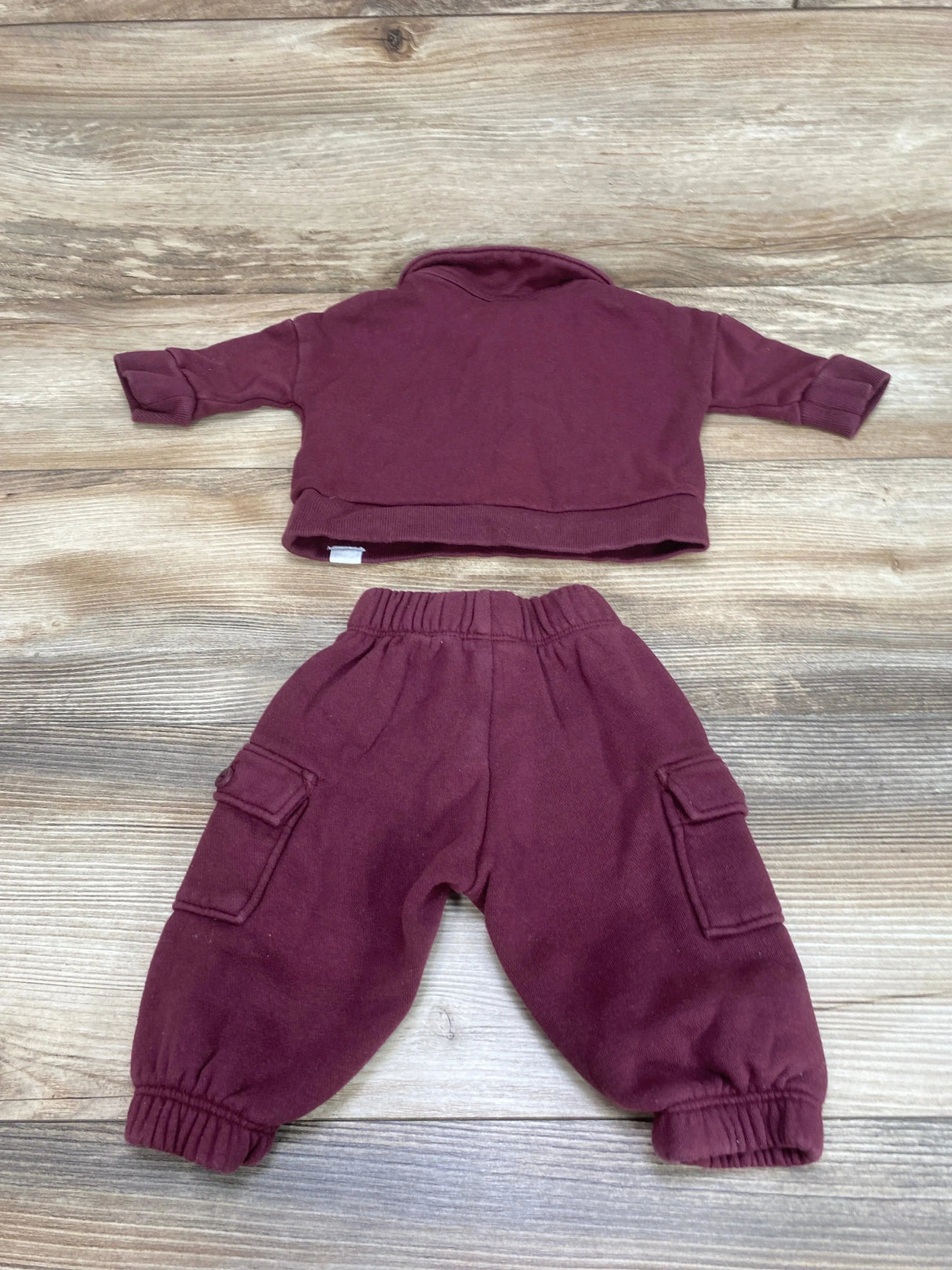 Baby Gap 2pc Henley Sweatshirt & Joggers Red sz 0-3m