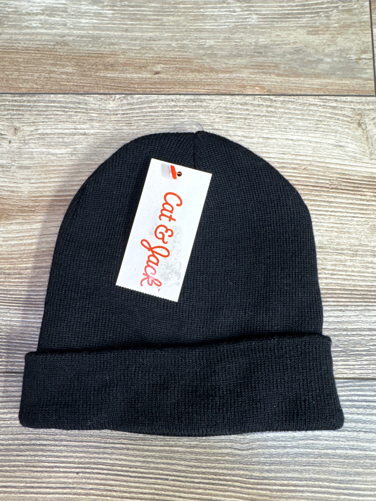 NEW Cat & Jack Knit Beanie Black sz 2-5T