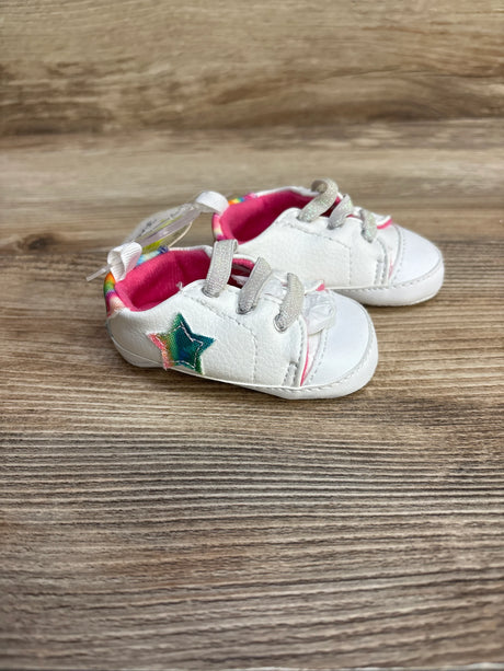 NEW First Steps by Stepping Stone Soft Sole Shoes White sz 1c - Me n Mommy To Be