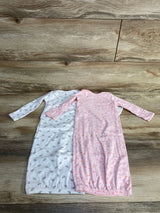 Simple Joys 2pk Gowns Pink/White sz 0-3m