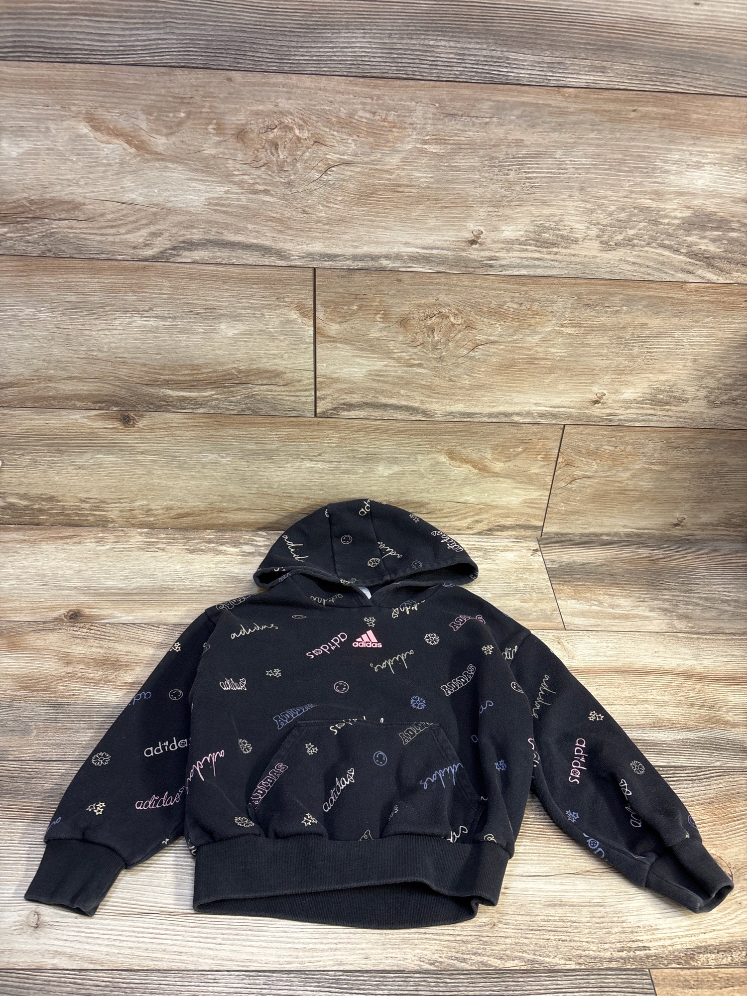 Adidas Pullover Hoodie Black sz 4T