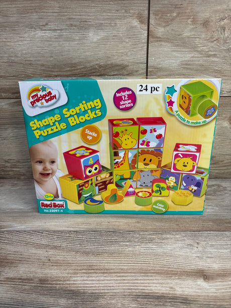 NEW My Precious Baby Shape Sorting Puzzle Blocks 24pc - Me n Mommy To Be
