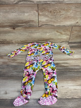 Bums & Roses Butterfly Ruffle Footie White sz 18-24m