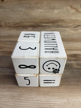 Mainevent Baby Milestone Blocks - Rustic Grey Wood 6pk