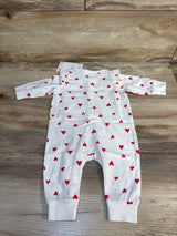 NEW H&M Heart Print Coverall White sz Newborn