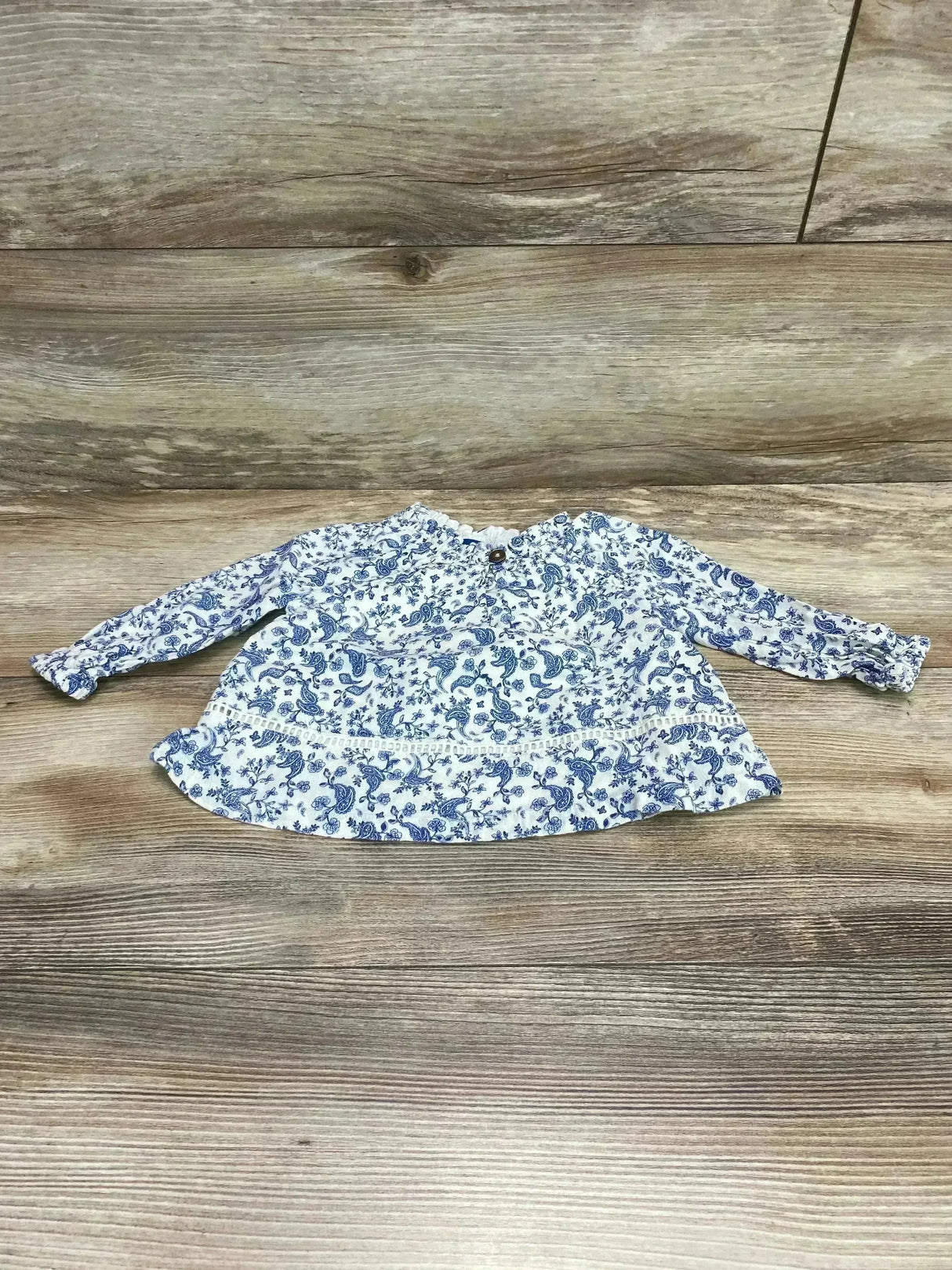 Old Navy Paisley Floral Top White sz 6-12m - Me n Mommy To Be