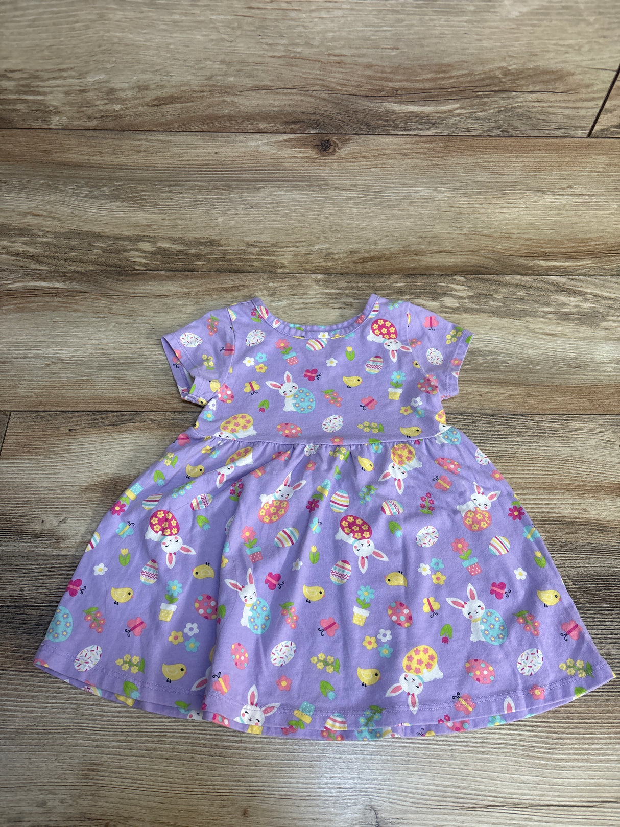 Children's Place Easter Bunny Print Dress Lilac sz 2T