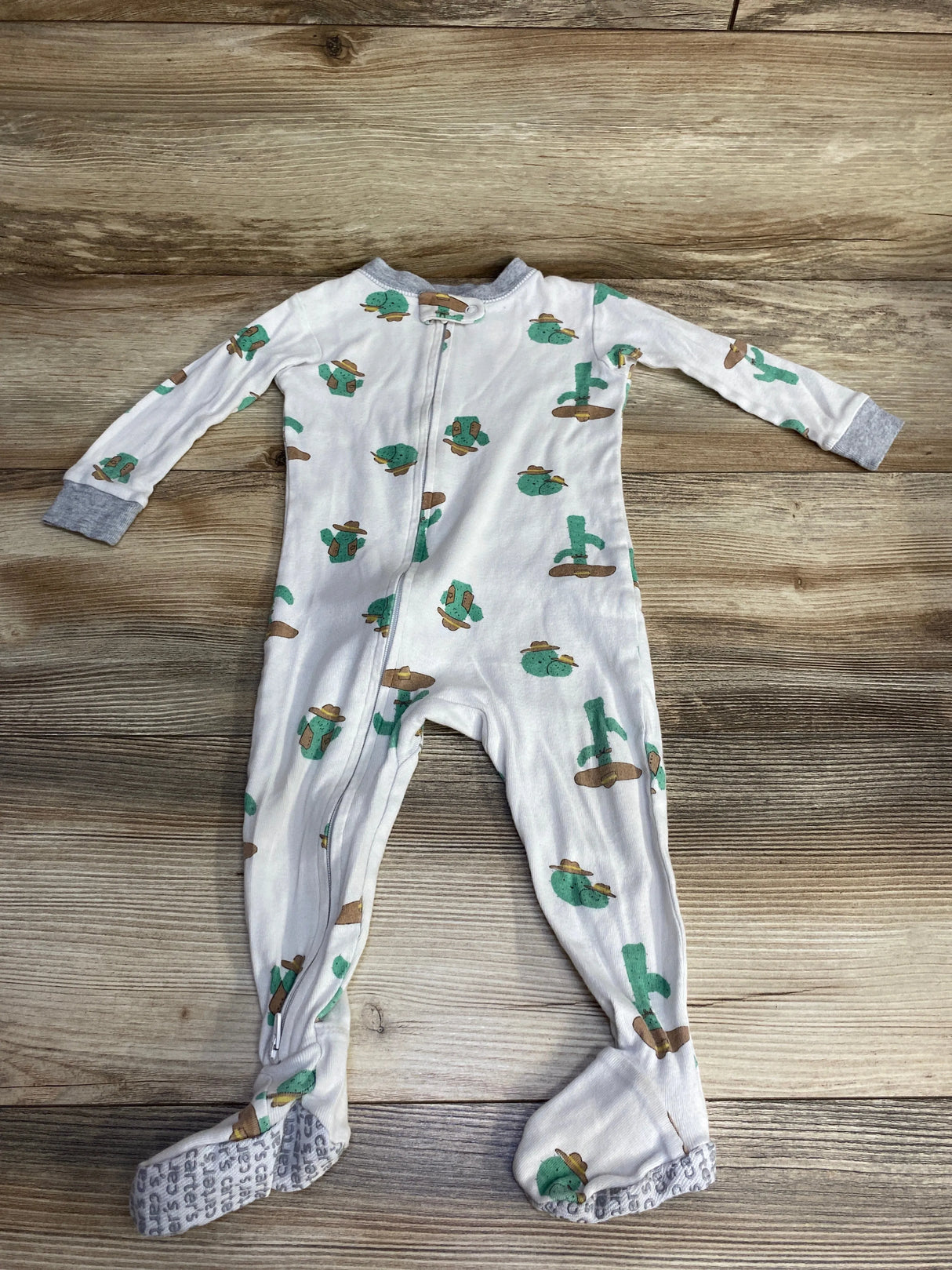 Carter's Cactus Print Sleeper White sz 12m - Me n Mommy To Be