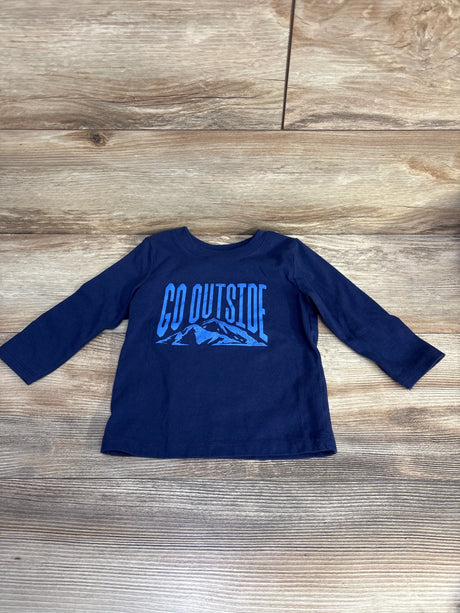 Cat & Jack Go Outside Shirt Blue sz 18m - Me n Mommy To Be