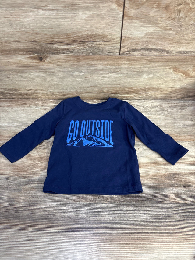 Cat & Jack Go Outside Shirt Blue sz 18m - Me n Mommy To Be