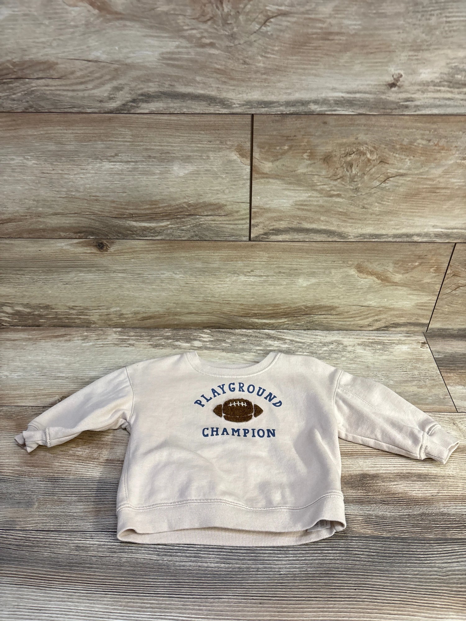 Carter's Playground Champion Football Sweatshirt Beige sz 9m