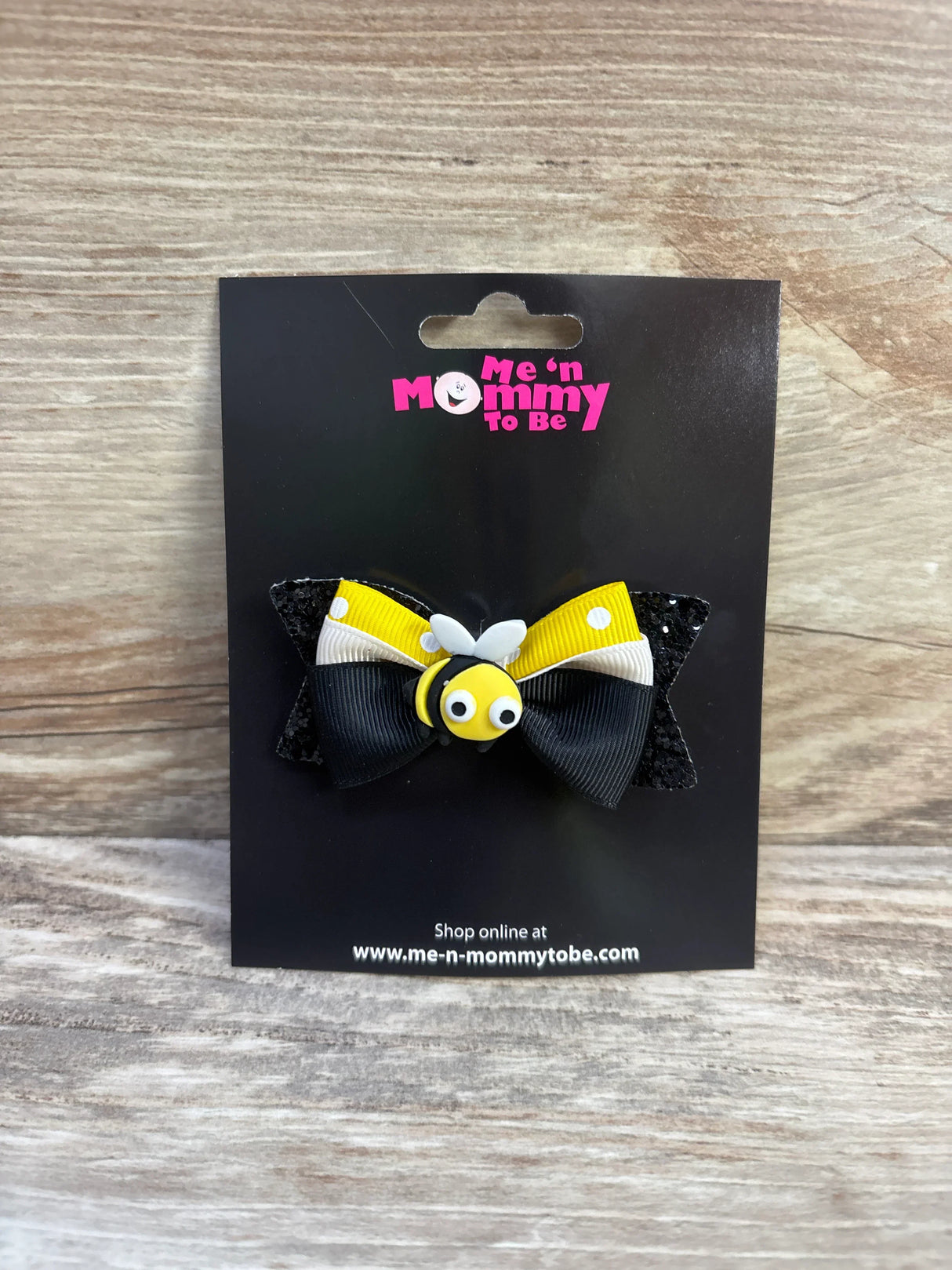 NEW Bee Applique Glitter Hair Bow
