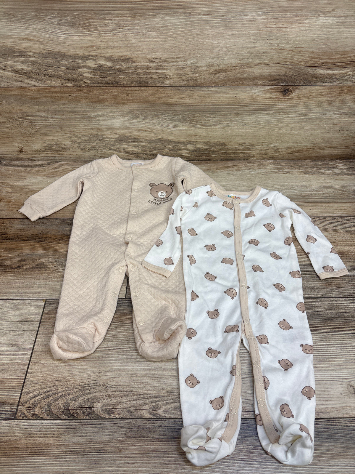 Baby Gear 2pk Bear Sleepers Beige sz 0-3m