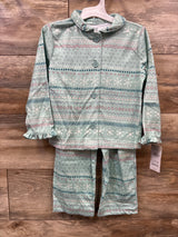 NEW Just One You 2pc Snowflake Coat Style Pajama Set Teal sz 3T