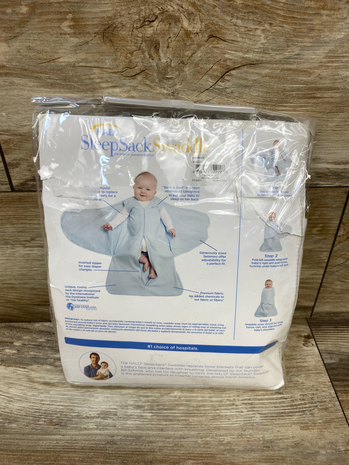 NEW Halo 1.5TOG SleepSack Swaddle White sz 0-3m