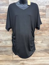 NEW Ekouaer Maternity Ruched Shirt Black sz XXL
