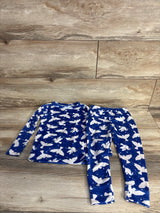 Cat & Jack Bird Velour Pajama Set Blue sz 3T