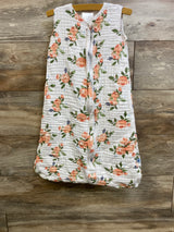 Little Unicorn Floral Cotton Muslin Sleep Sack White sz Medium/6-12m