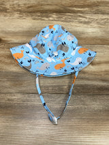 Whales Print Bucket Hat Blue Sz 2T-3T