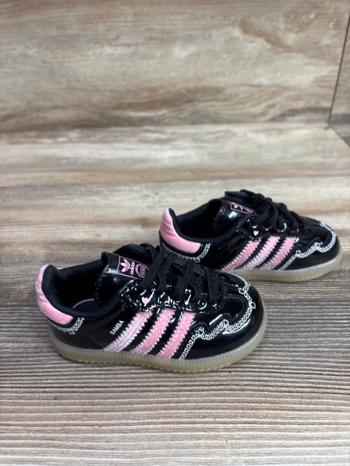 Adidas Originals Samba Sneakers in Black/Pink sz 5c