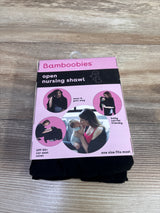 NEW Bamboobies Open Nursing Shawl Black OSFM
