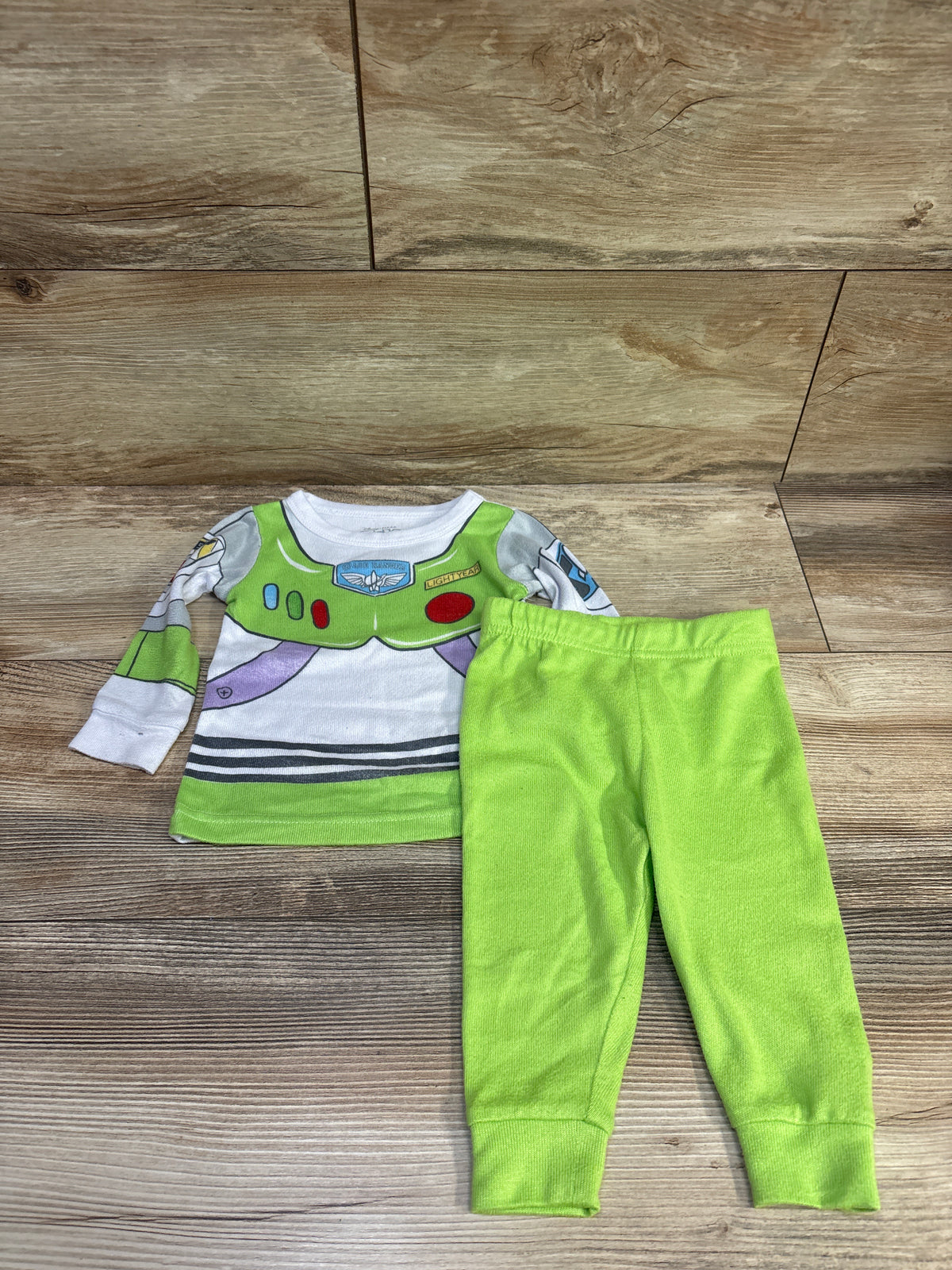 Disney Pixar Toy Story 2pc Buzz Lightyear Pajama Set White sz 12m