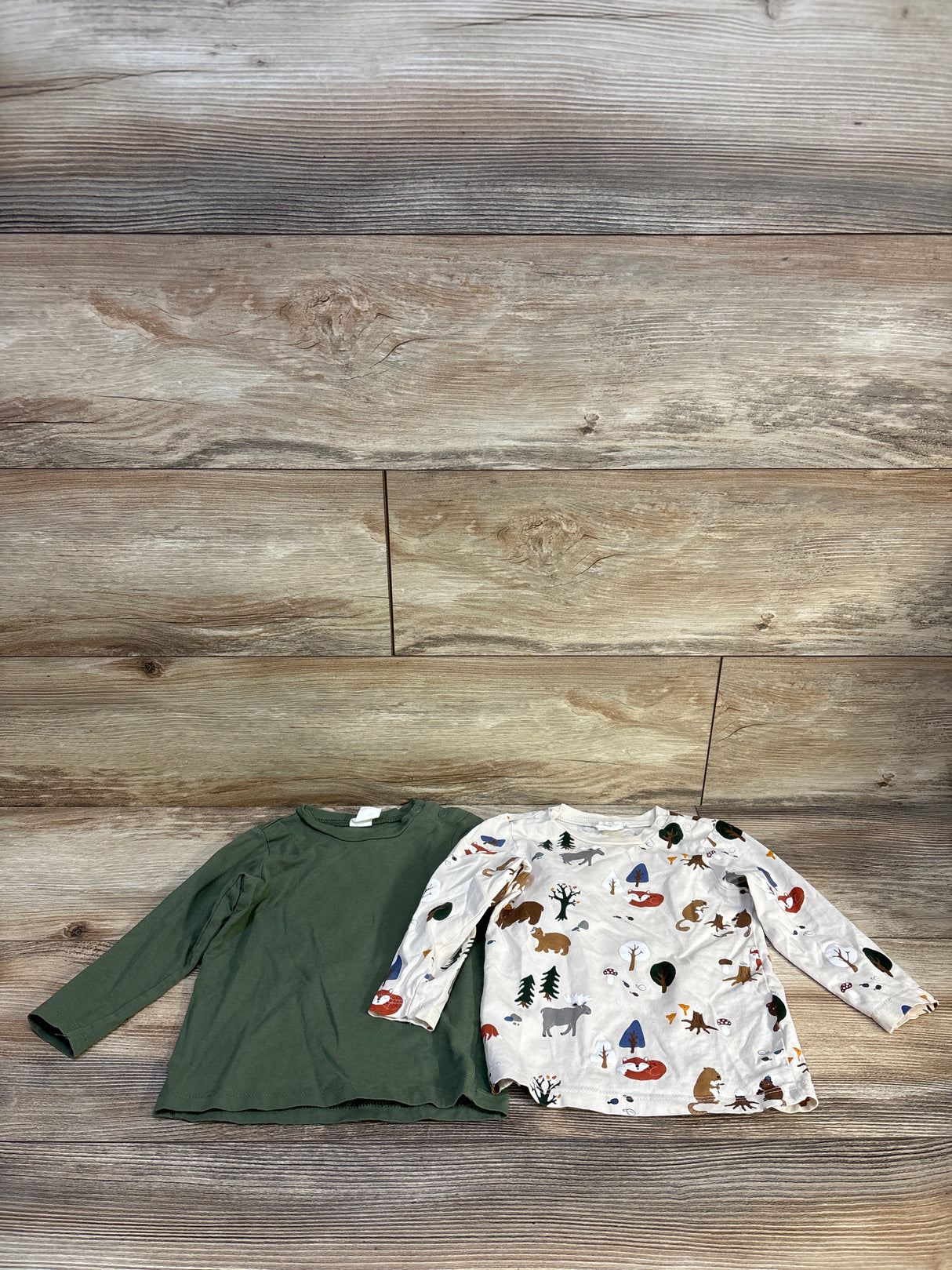 H&M Long Sleeve Shirt Set Olive sz 12m