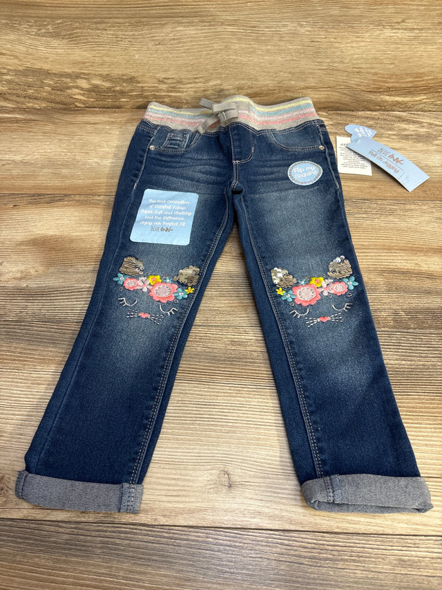 NEW Blue Ink Embroidered Jeggings Blue sz 4T - Me n Mommy To Be
