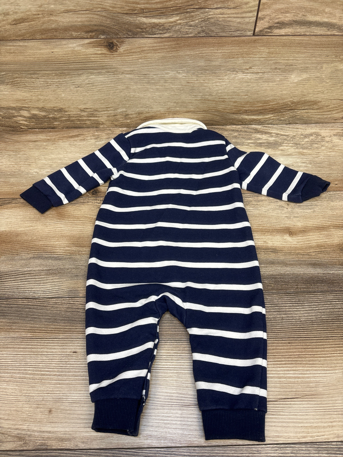 Tommy Hilfiger Striped Polo Coverall Navy sz 3-6m