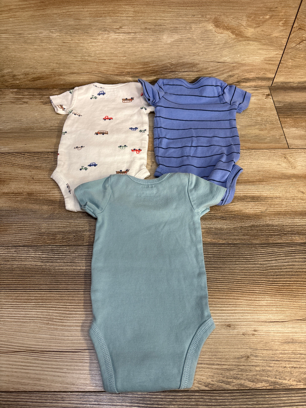 Just One You 3pk Bodysuits Blue sz Newborn