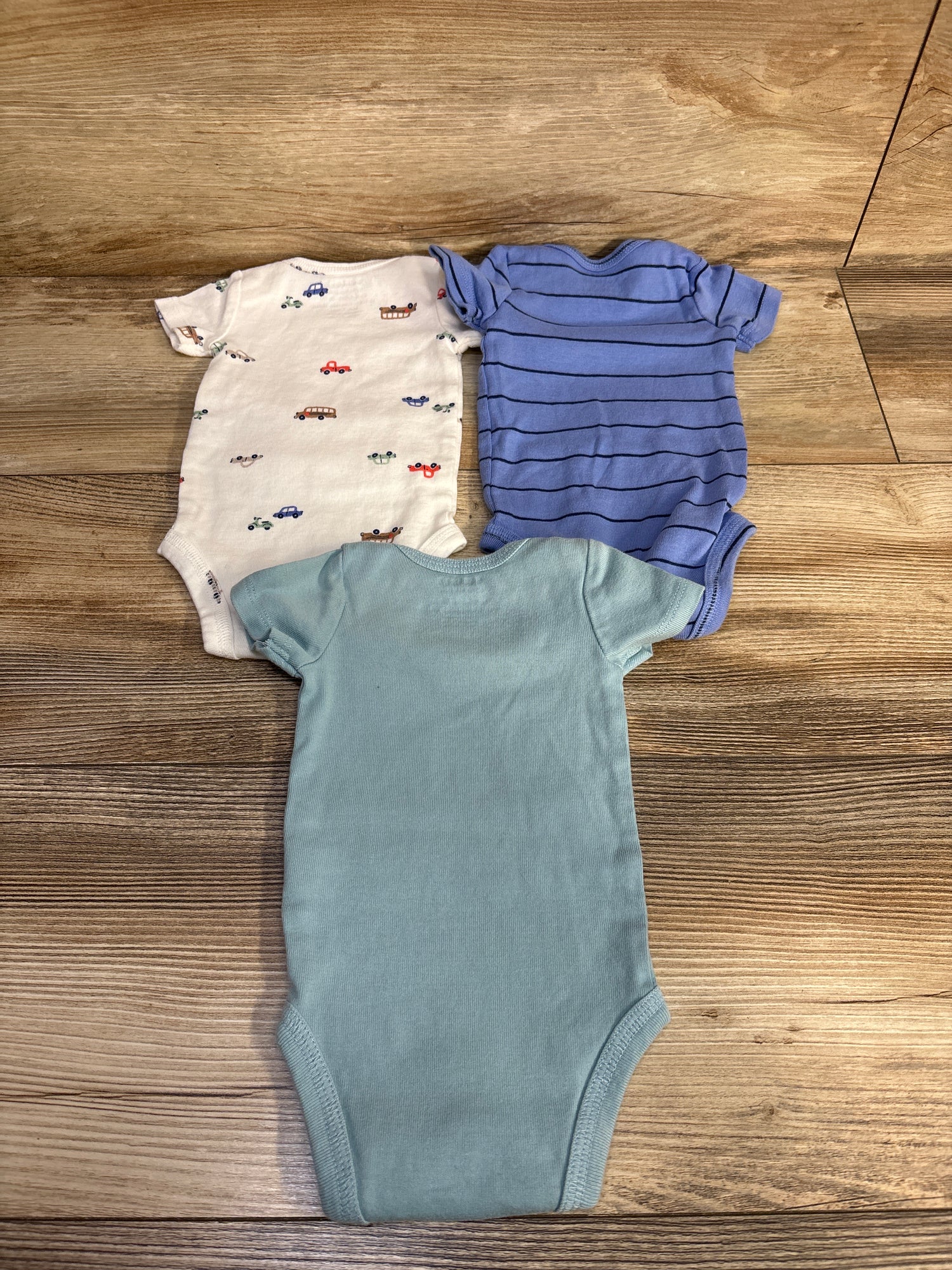 Just One You 3pk Bodysuits Blue sz Newborn