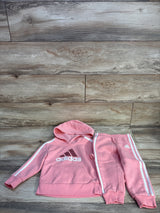 Adidas 2pc Pullover Sweatshirt & Joggers Set Pink sz 2T