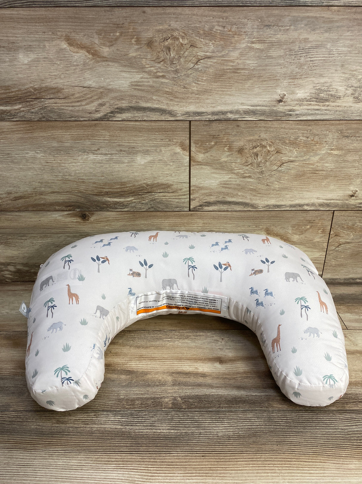 Boppy Nursing Pillow with Sand Safari Animals Slipcover