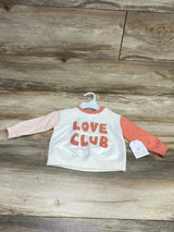 NEW Little Co. Love Club Sweatshirt White/Pink sz 6m - Me n Mommy To Be