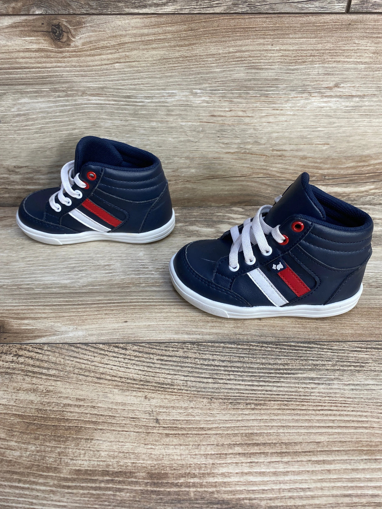 Ferrioni Boys Side Stripe Boots Navy sz 7c