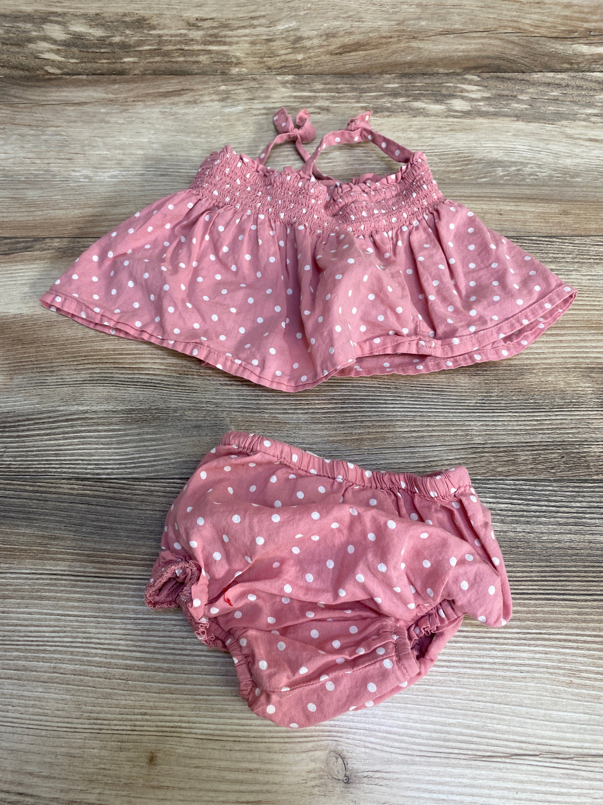 Baby Gap 2pc Polka Dot Top & Bloomers Pink sz 3-6m