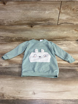 Koala Kids Bunny Sweatshirt Dress Green sz 3T