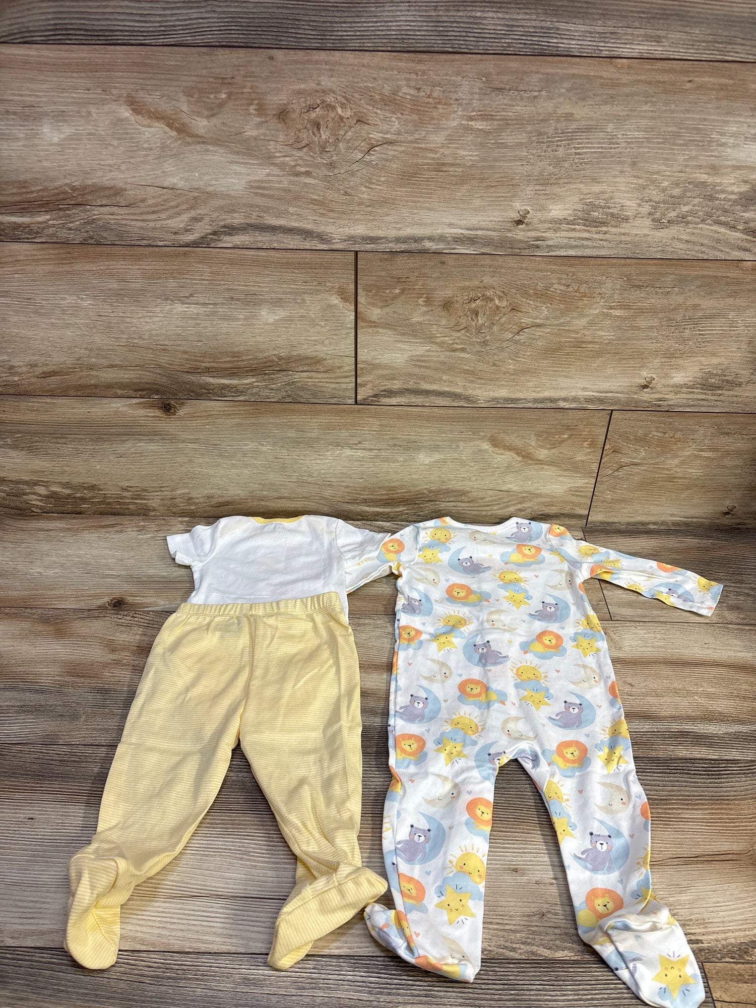 NEW Children's Place 3pc Sleeper, Bodysuit, & Pants Set White sz 3-6m
