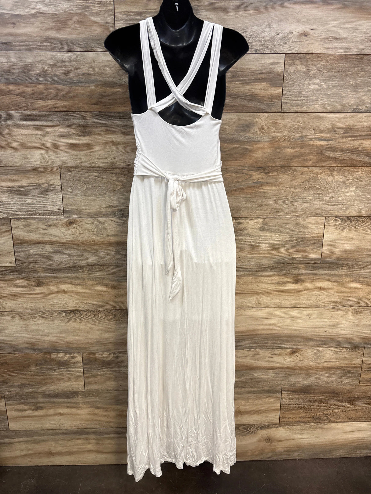 Motherhood Sleeveless White Maxi Dress sz Large