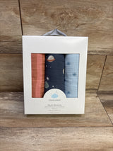 NEW Cloud Island 3pk Muslin Swaddle Blanket in Space